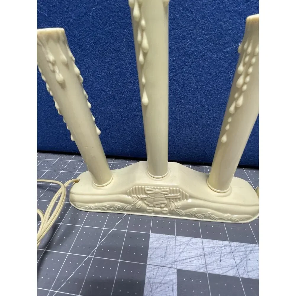 2 Candelabra‎ 3 Light Window Electric Candolier Plastic Drip Christmas